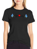 Aruba Flag Heartbeat T-Shirt product image 1