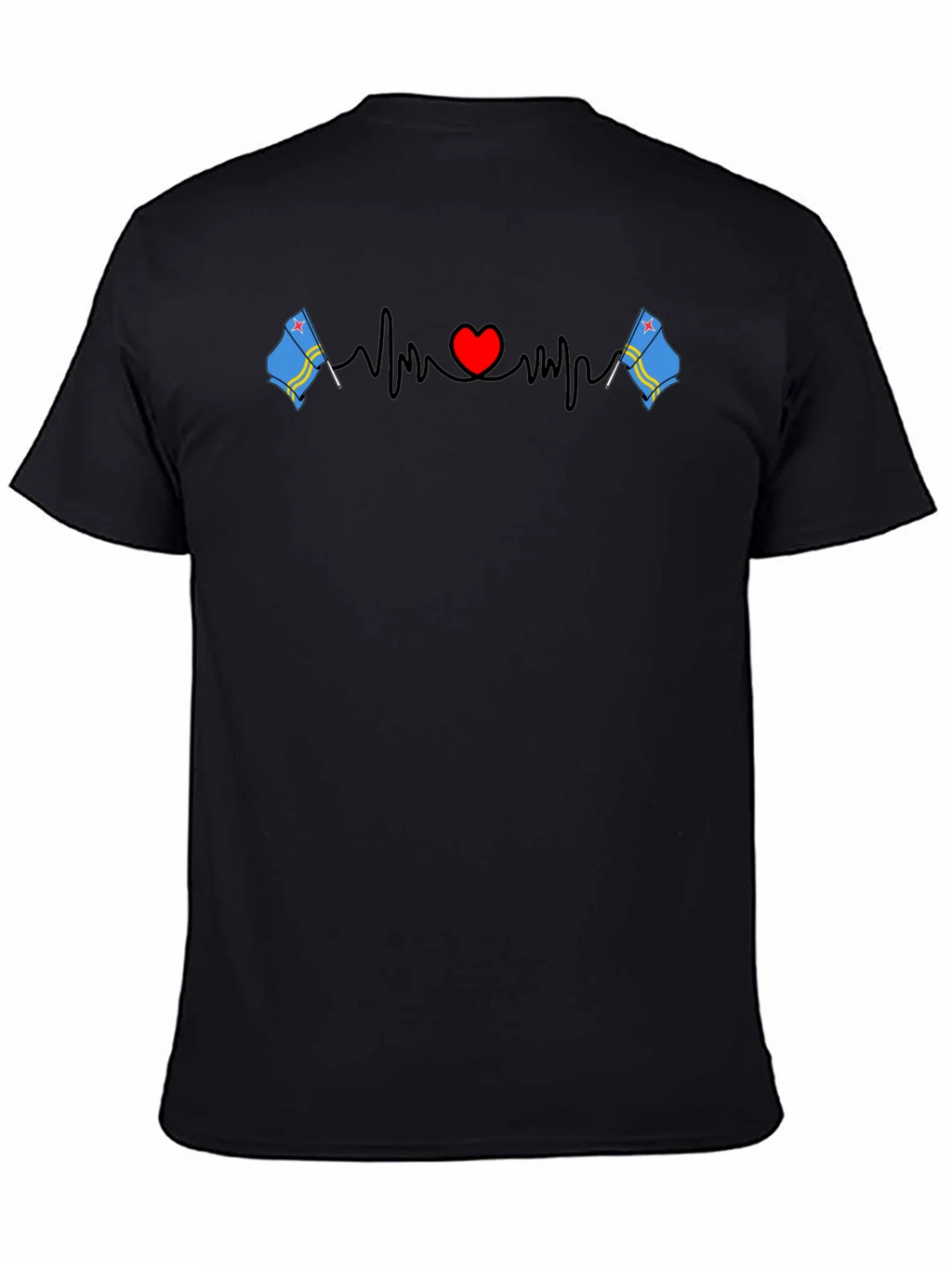 Aruba Flag Heartbeat T-Shirt product image 3