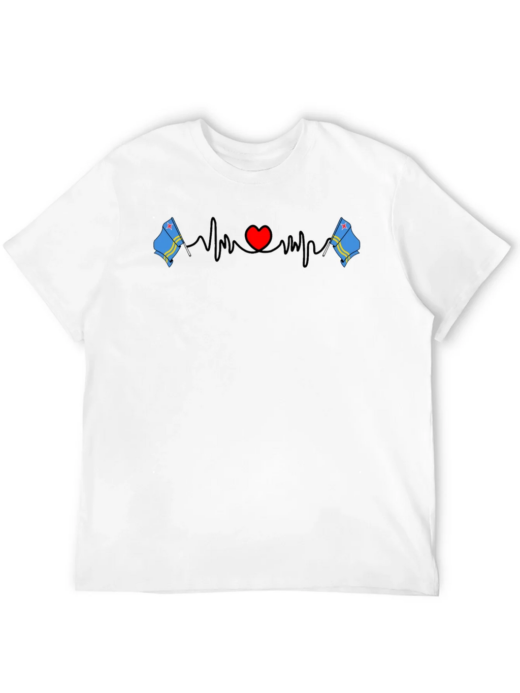 Aruba Flag Heartbeat T-Shirt product image 10