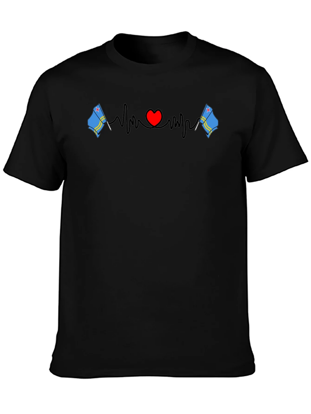 Aruba Flag Heartbeat T-Shirt product image 2