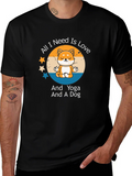 Yoga Dog Lover T-Shirt - All I Need Is Love product image 1