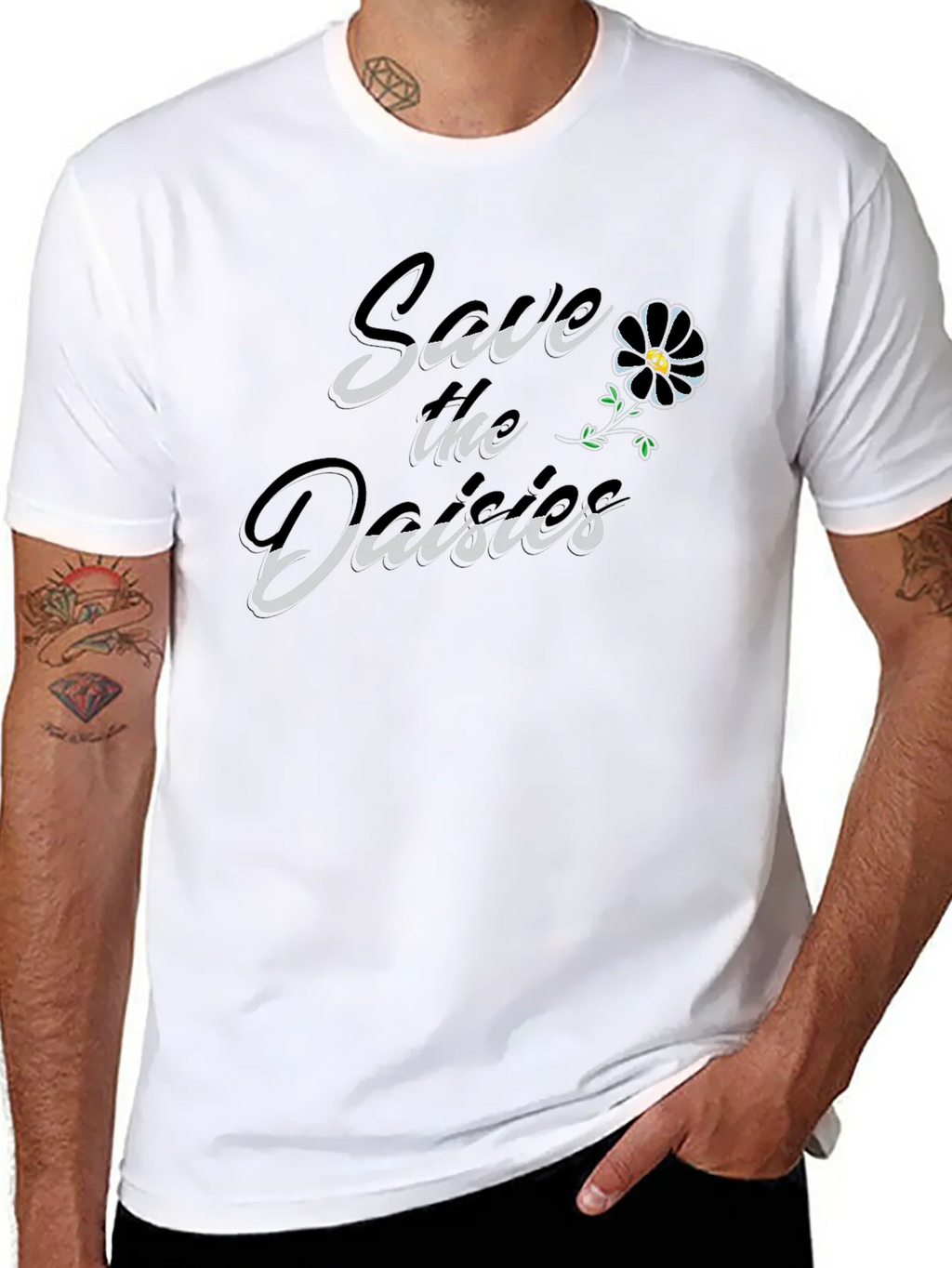 Save The Daisies Black Graphic Tee product image 5