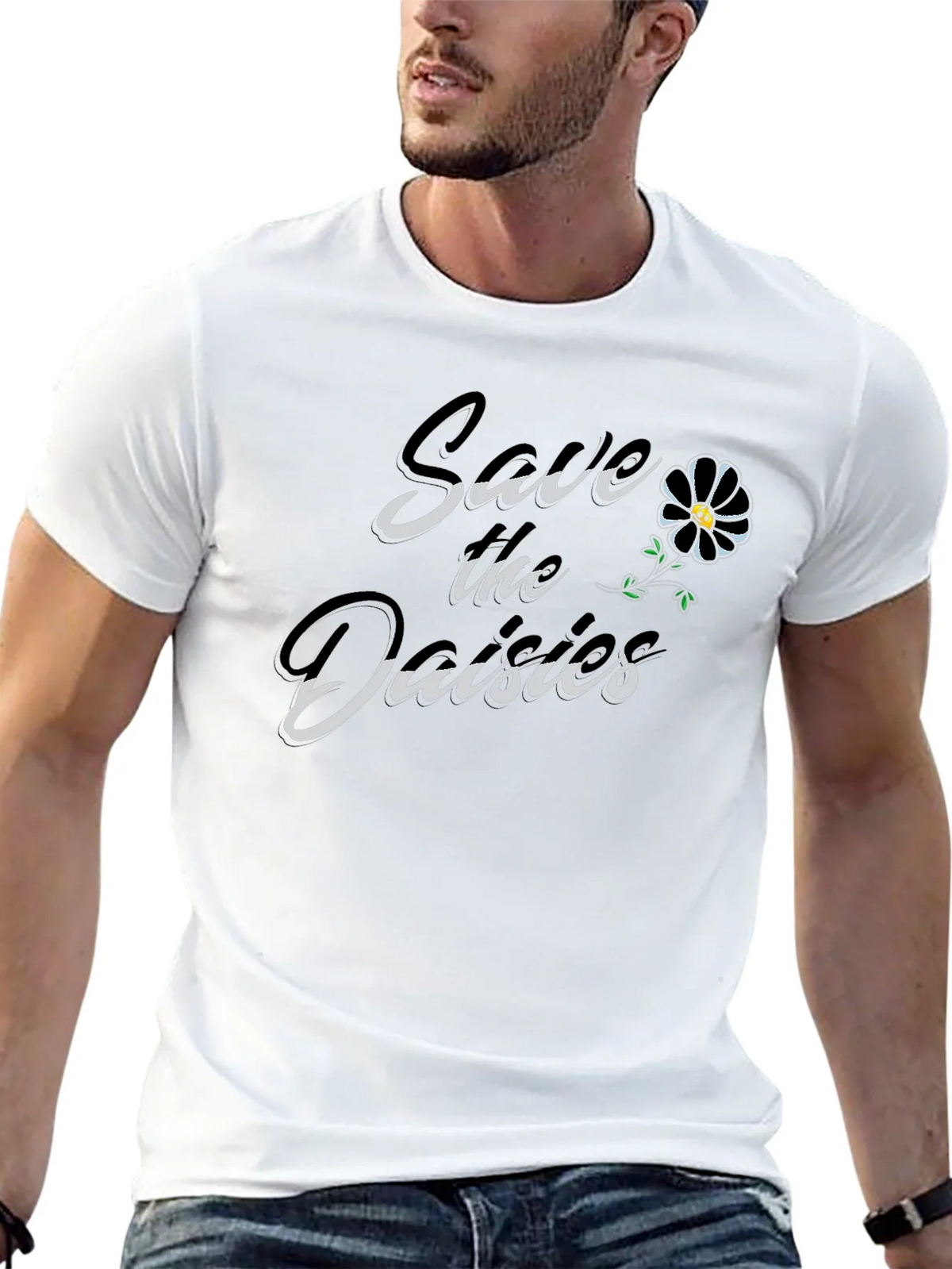 Save The Daisies Black Graphic Tee product image 8