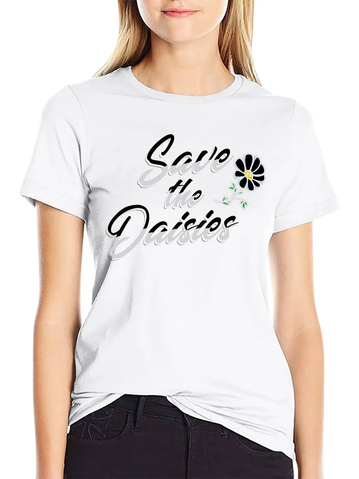 Save The Daisies Black Graphic Tee product image 6