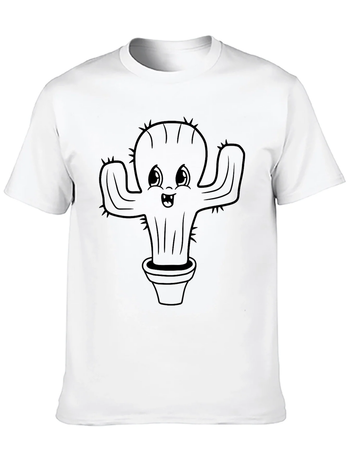 Cute Cactus Plant Graphic Tee - Black product image 7