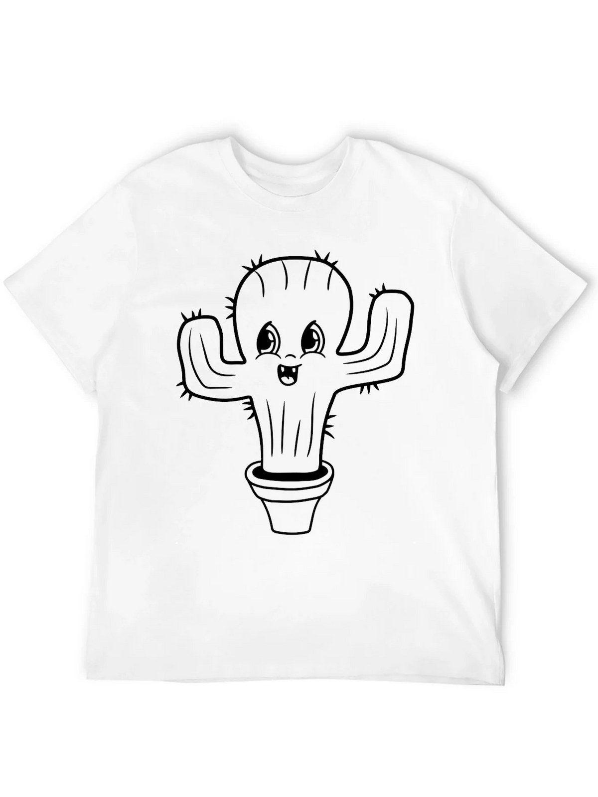Cute Cactus Plant Graphic Tee - Black product image 9