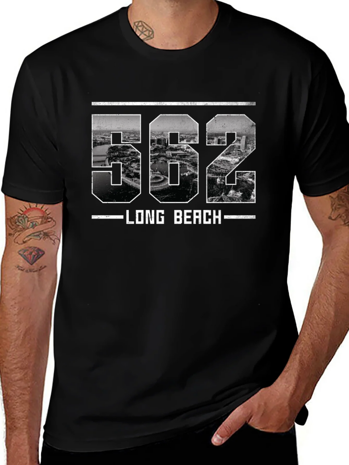 Long Beach 562 Area Code T-Shirt product image 1