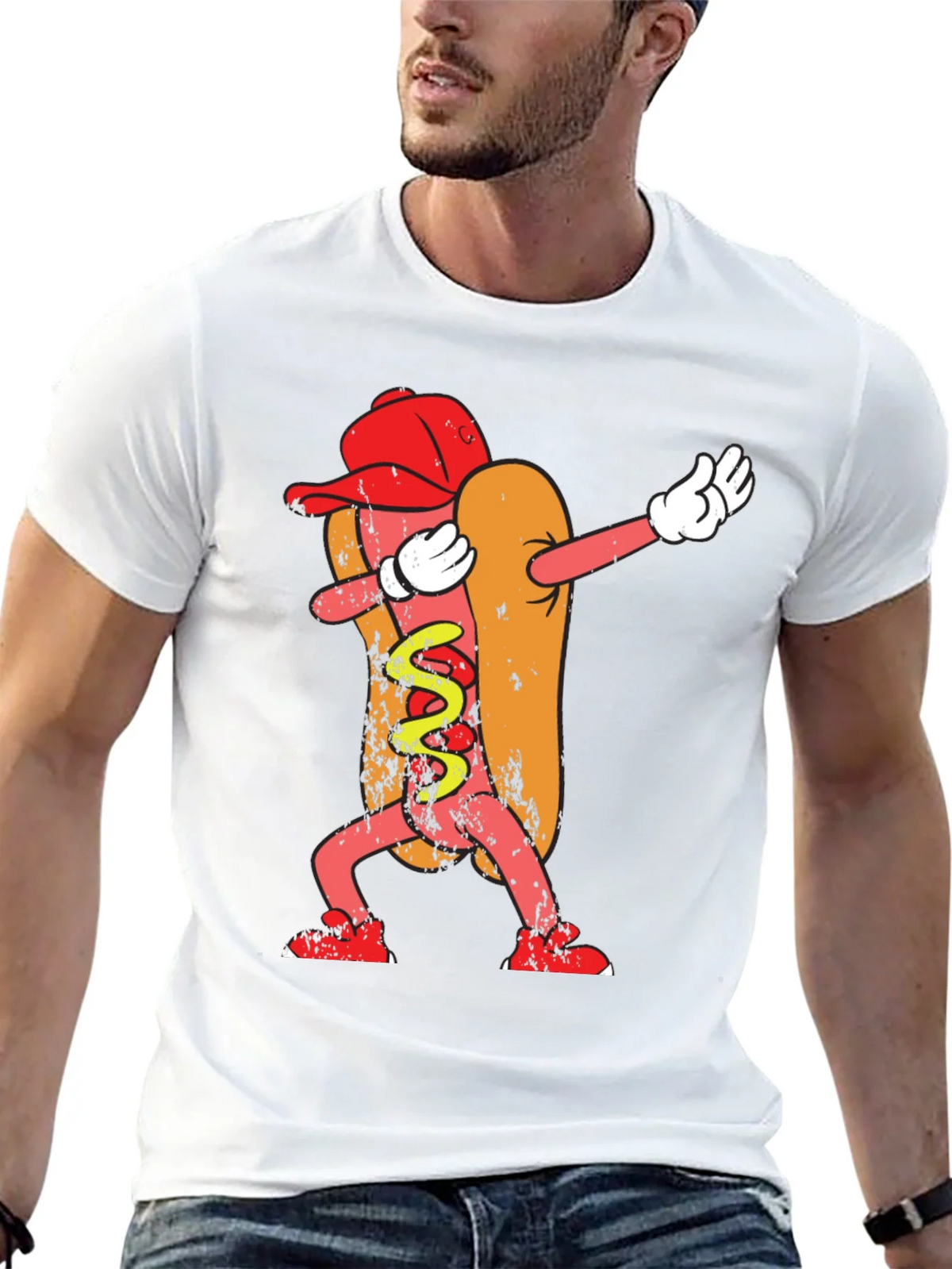 Dabbing Hot Dog Graphic Tee product image 12