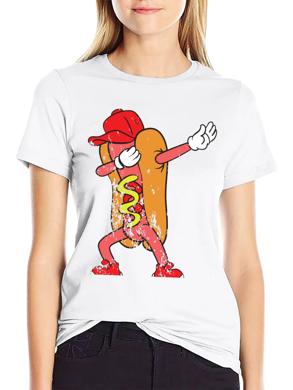 Dabbing Hot Dog Graphic Tee product image 8