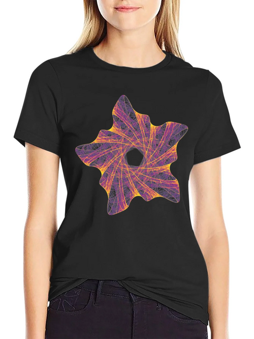 Abstract Vortex Graphic Black T-Shirt product image 2