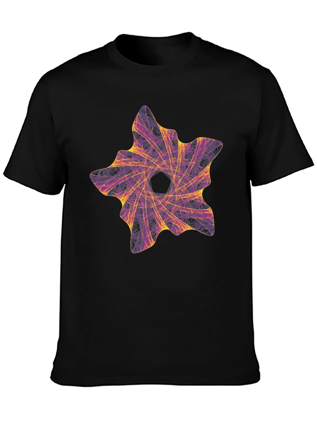 Abstract Vortex Graphic Black T-Shirt product image 3