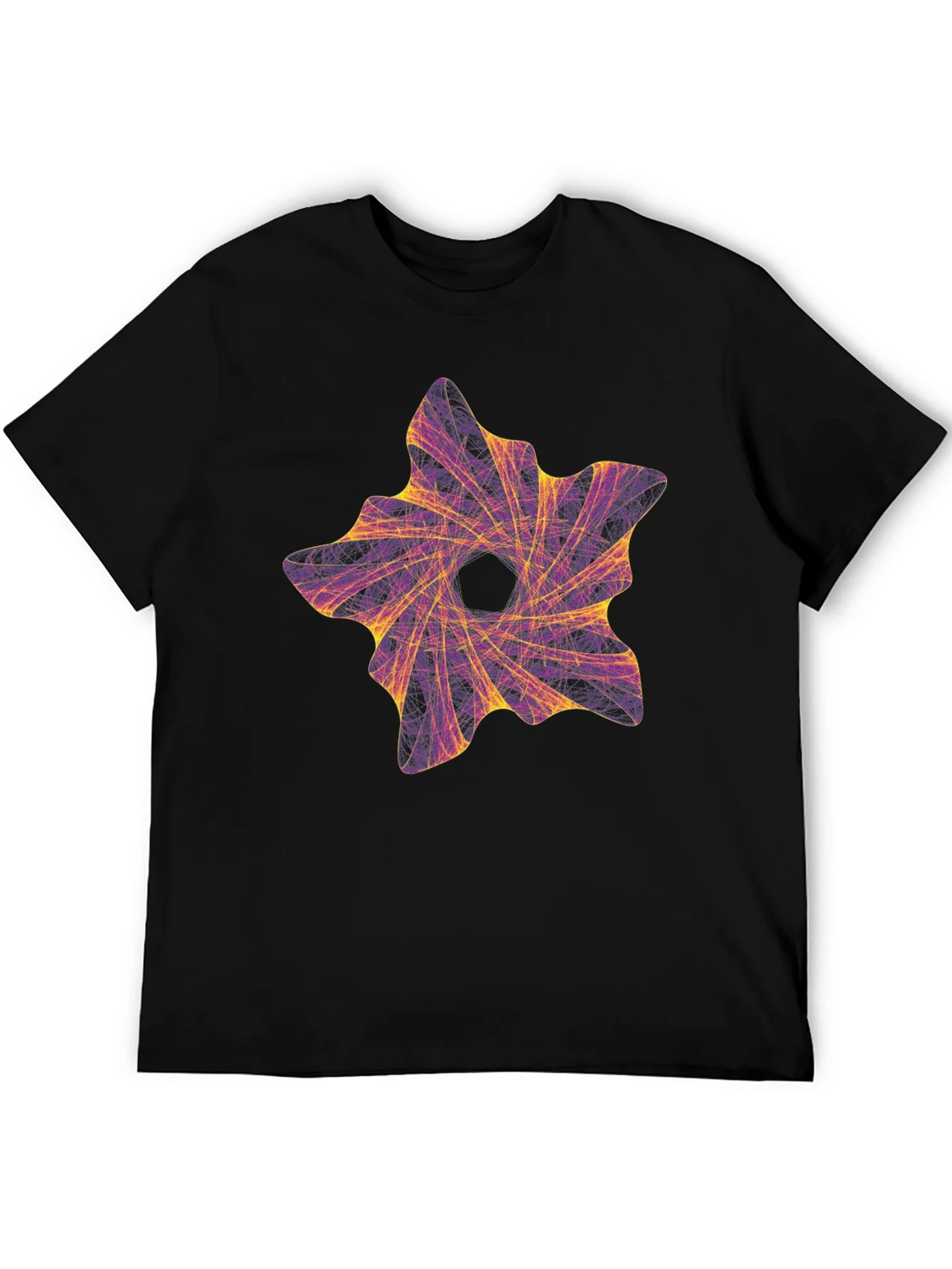 Abstract Vortex Graphic Black T-Shirt product image 4