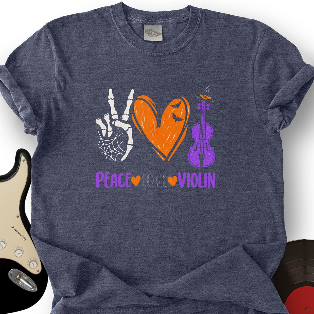 Peace Love Violin T-Shirt product image 4