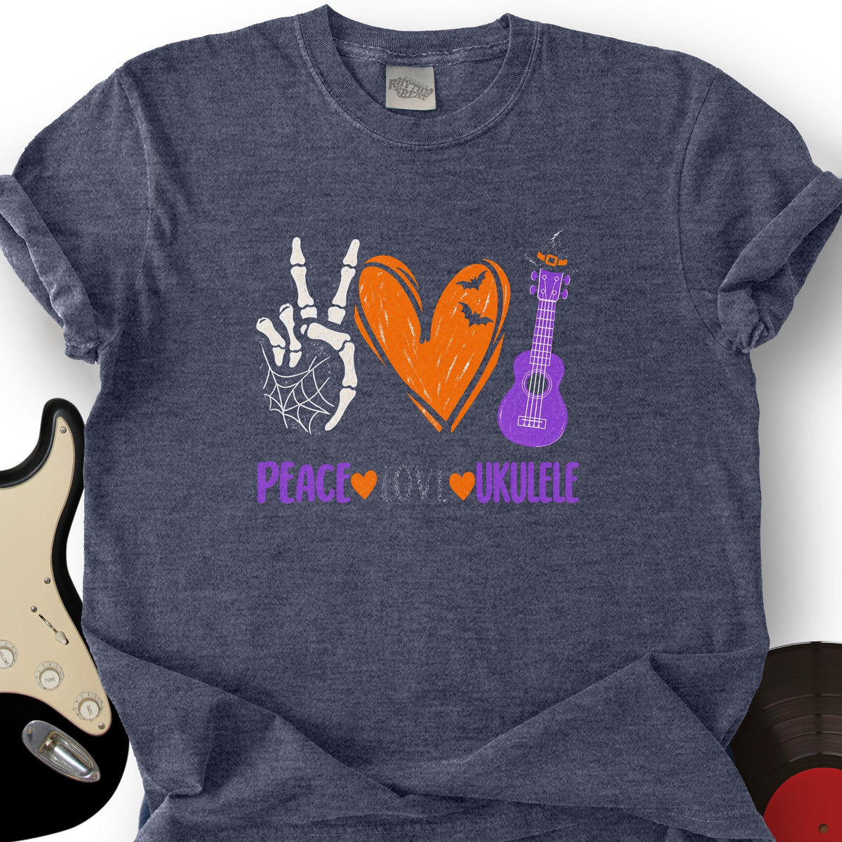 Peace Love Ukulele T-Shirt product image 2