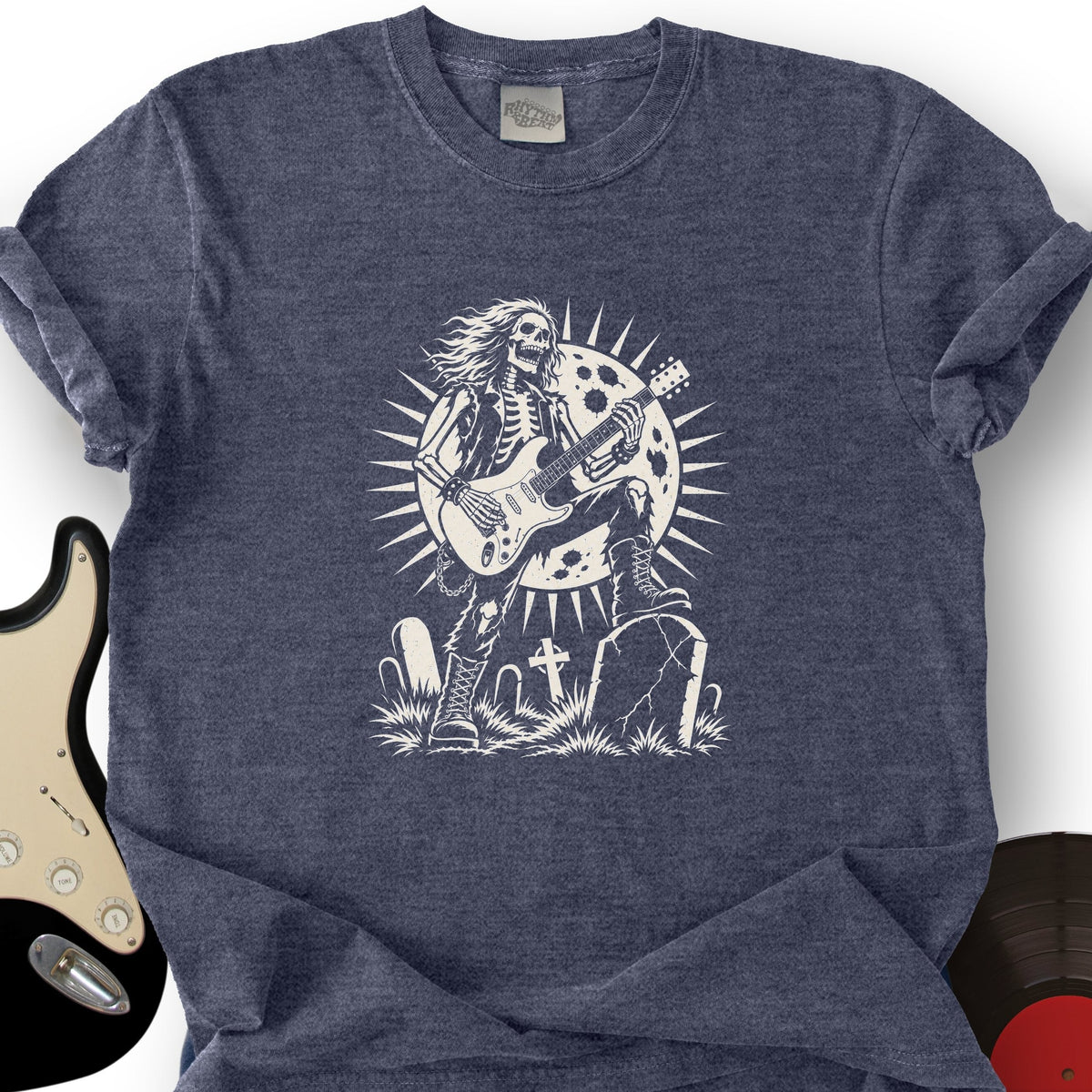 Skeleton Silhouette Guitar T-Shirt product image 2