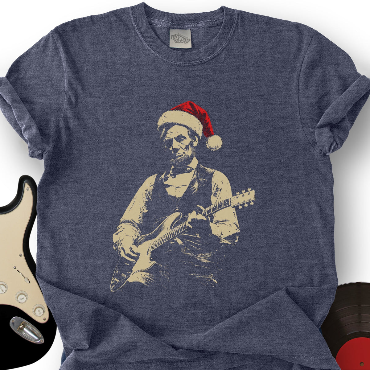 Lincoln Claus Red Hat Christmas T-Shirt