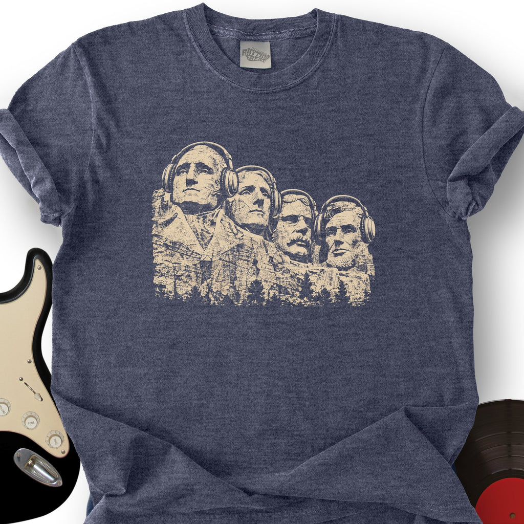 Mount Rushmore Headphones T-Shirt product image 3