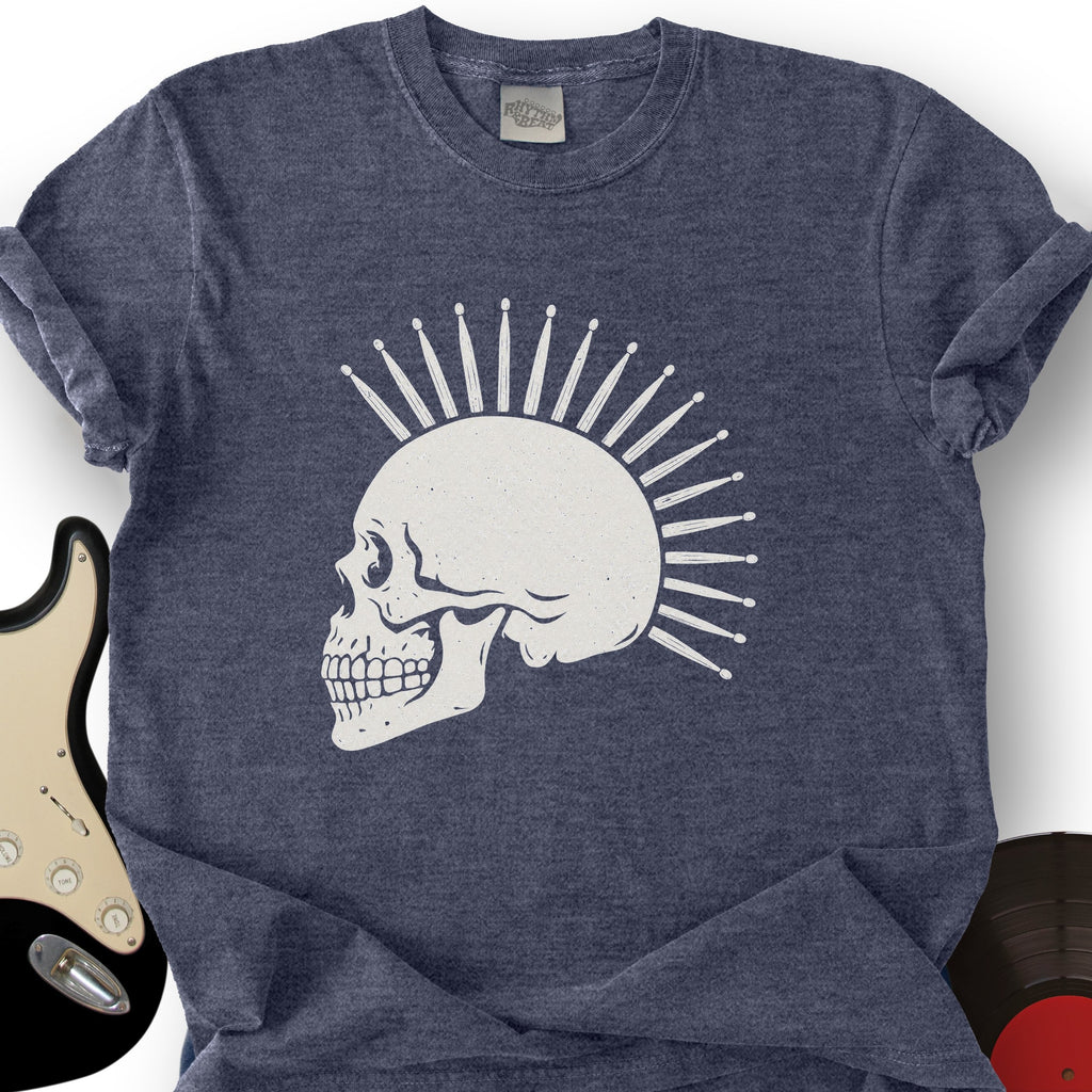 Drumstick Mohawk Skull T-Shirt product image 3
