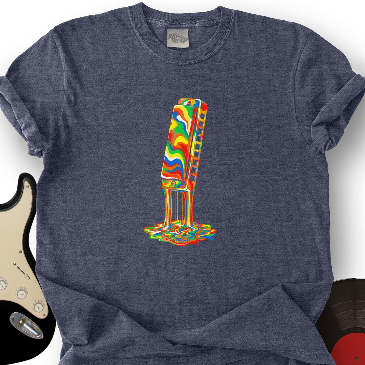 Melting Rainbow Harmonica T-Shirt product image 3