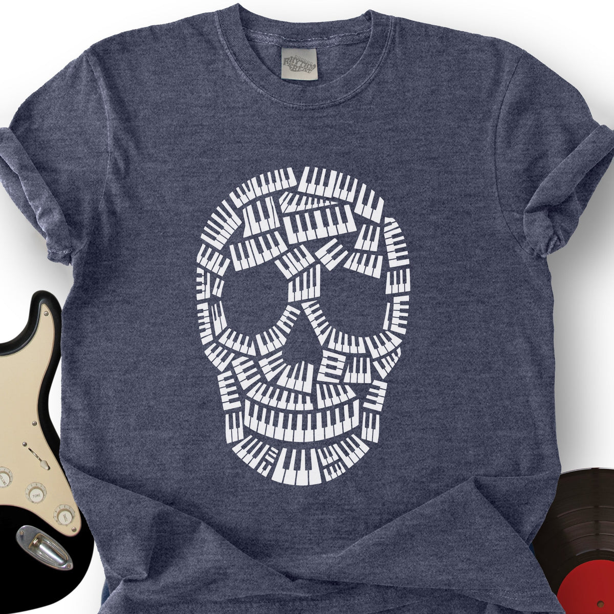 Piano Key Skull T-Shirt product image 6