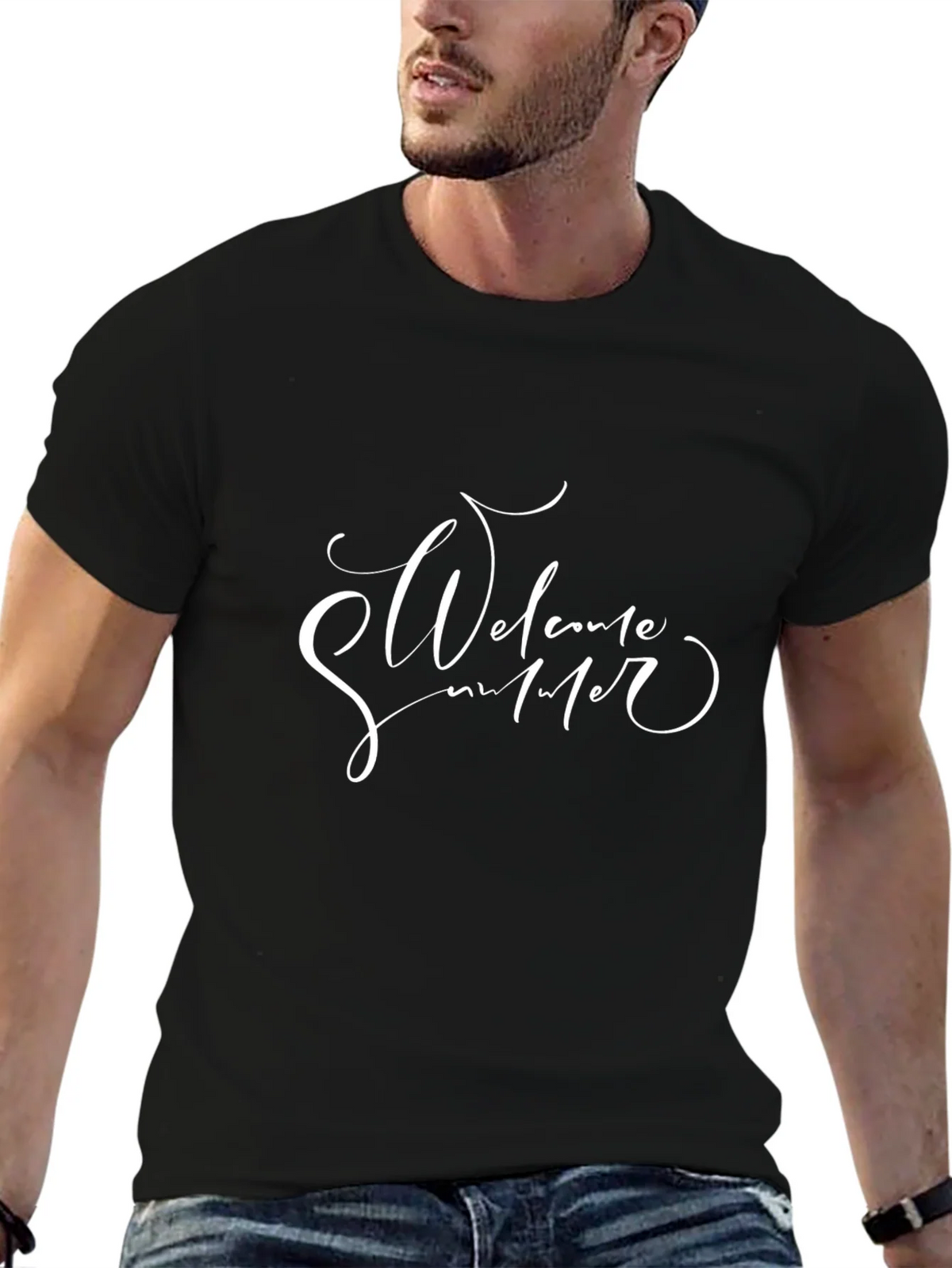 Welcome Summer Black T-Shirt product image 6