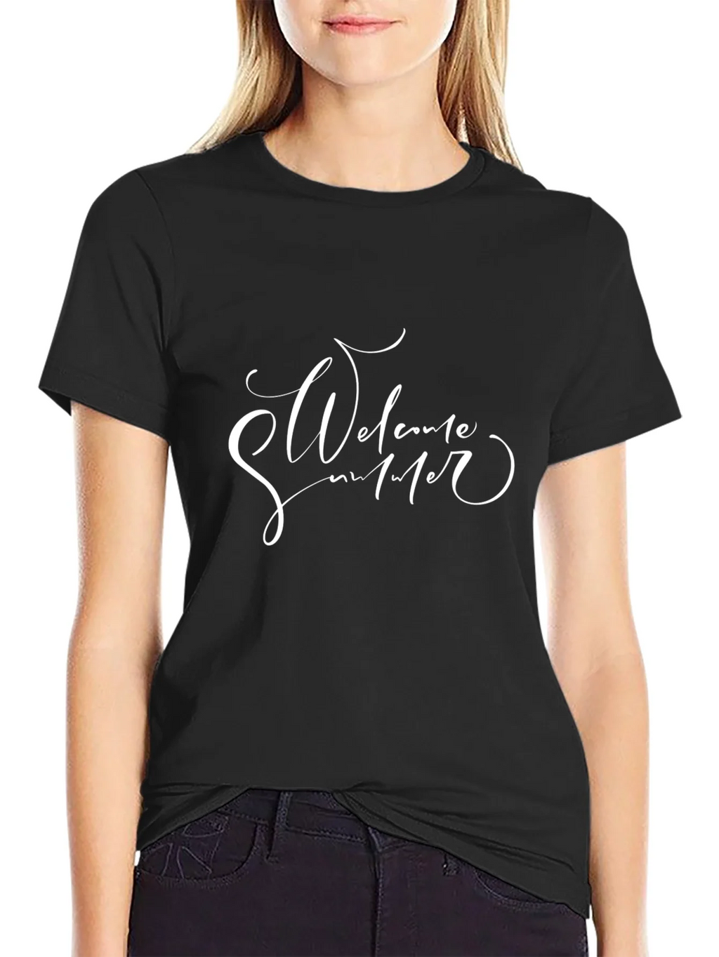 Welcome Summer Black T-Shirt product image 2