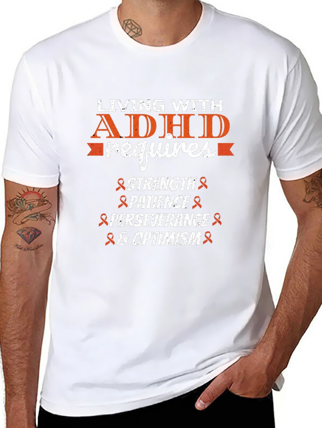 ADHD Awareness T-Shirt: Strength Patience Optimism product image 7