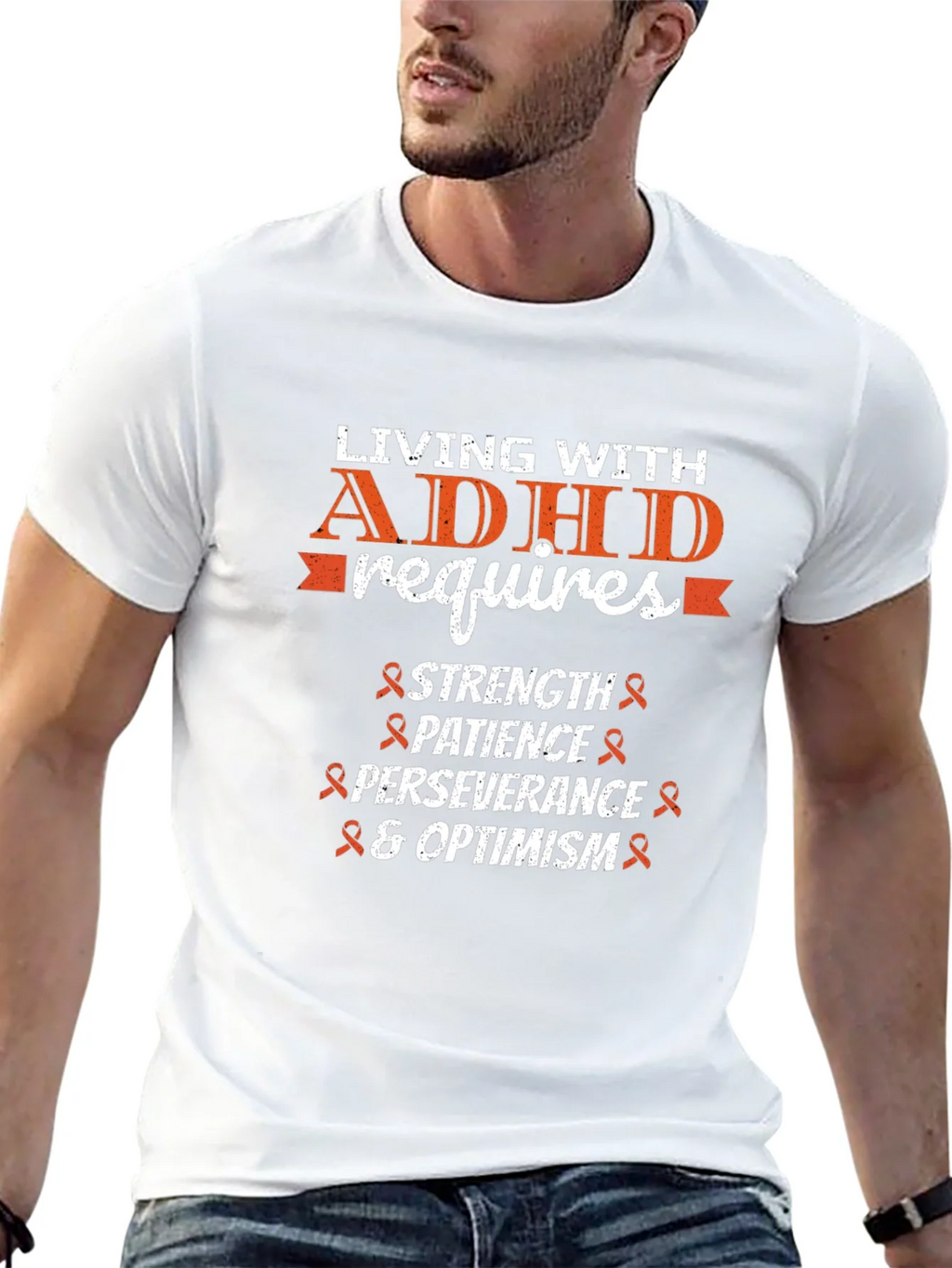 ADHD Awareness T-Shirt: Strength Patience Optimism product image 12