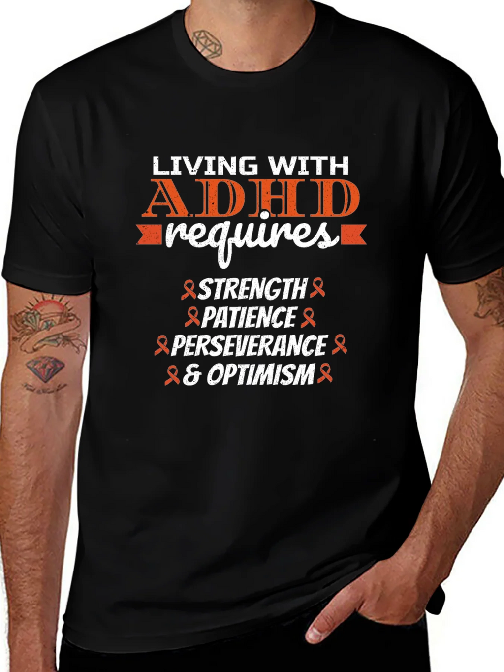 ADHD Awareness T-Shirt: Strength Patience Optimism product image 1