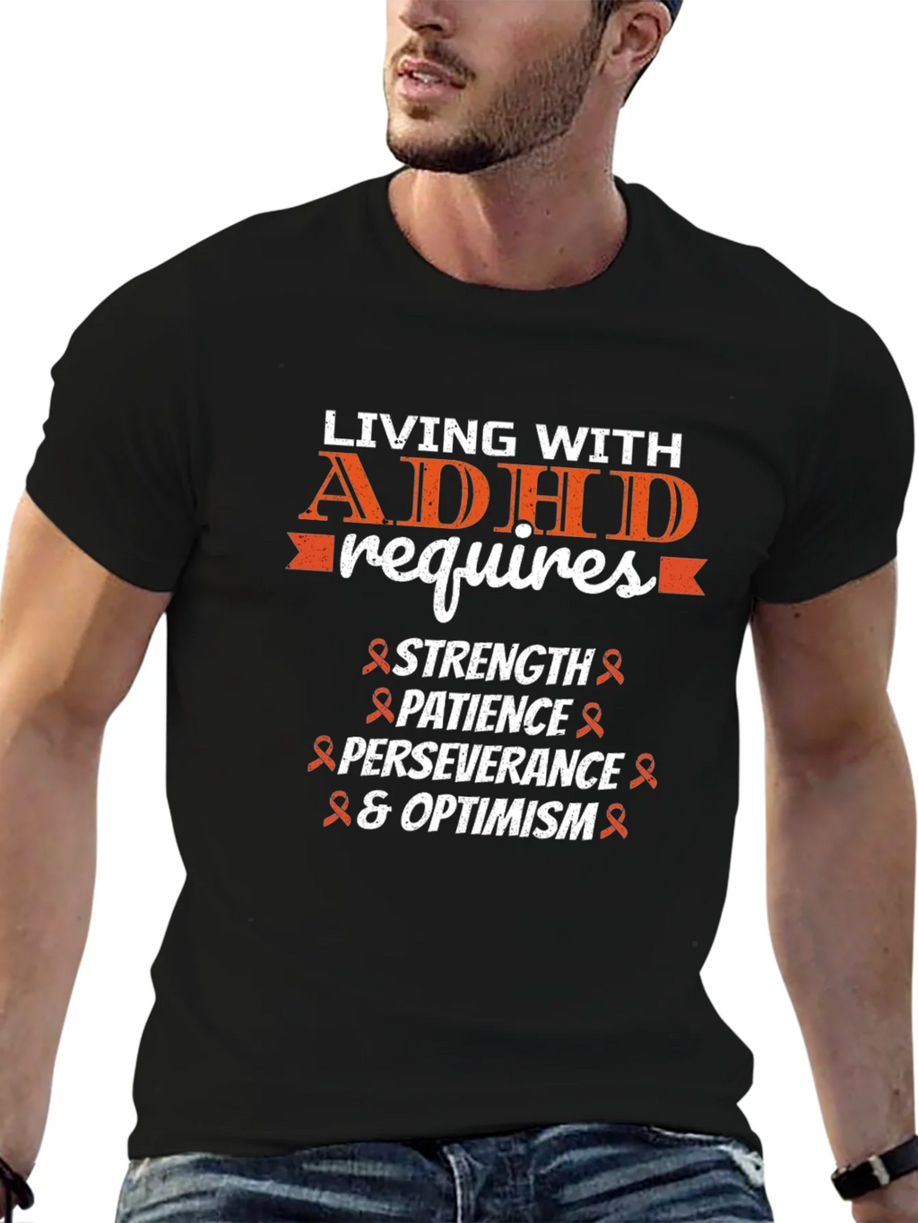 ADHD Awareness T-Shirt: Strength Patience Optimism product image 6
