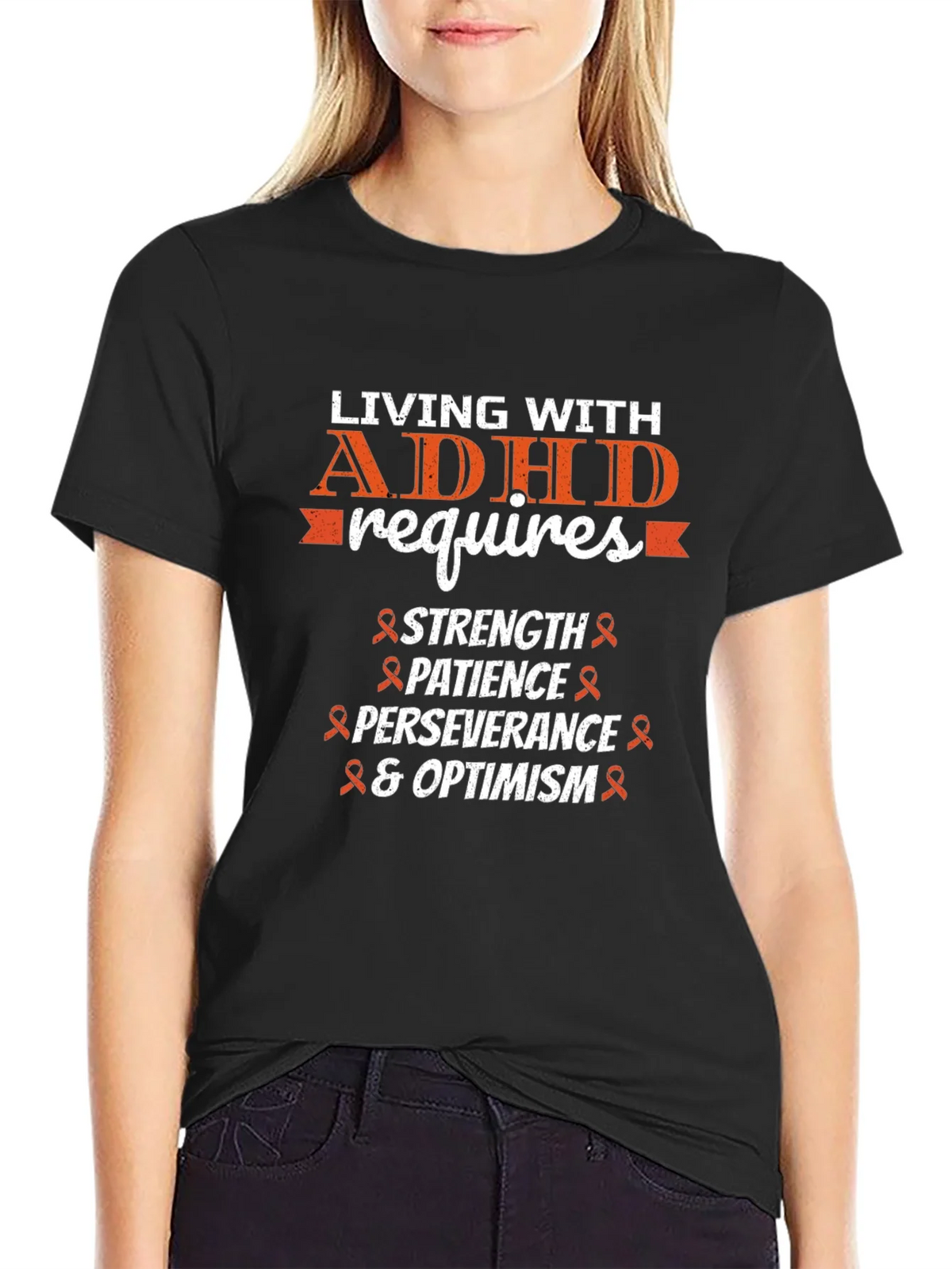 ADHD Awareness T-Shirt: Strength Patience Optimism product image 2