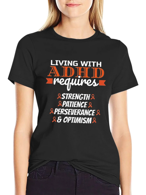 ADHD Awareness T-Shirt: Strength Patience Optimism product image 2