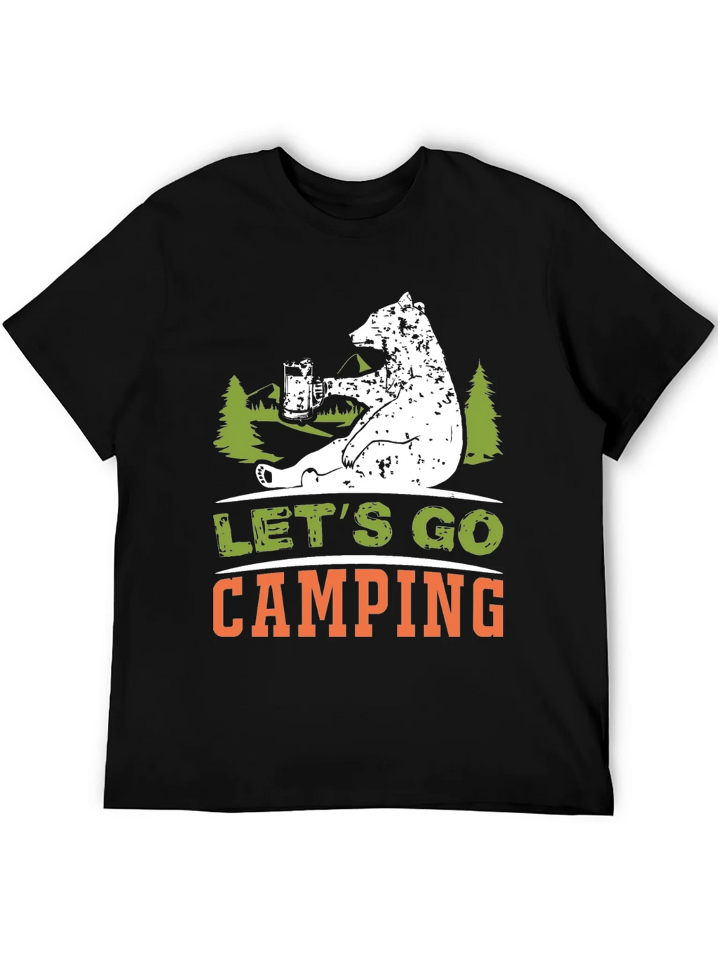 Lets Go Camping Bear Graphic T-Shirt product image 5