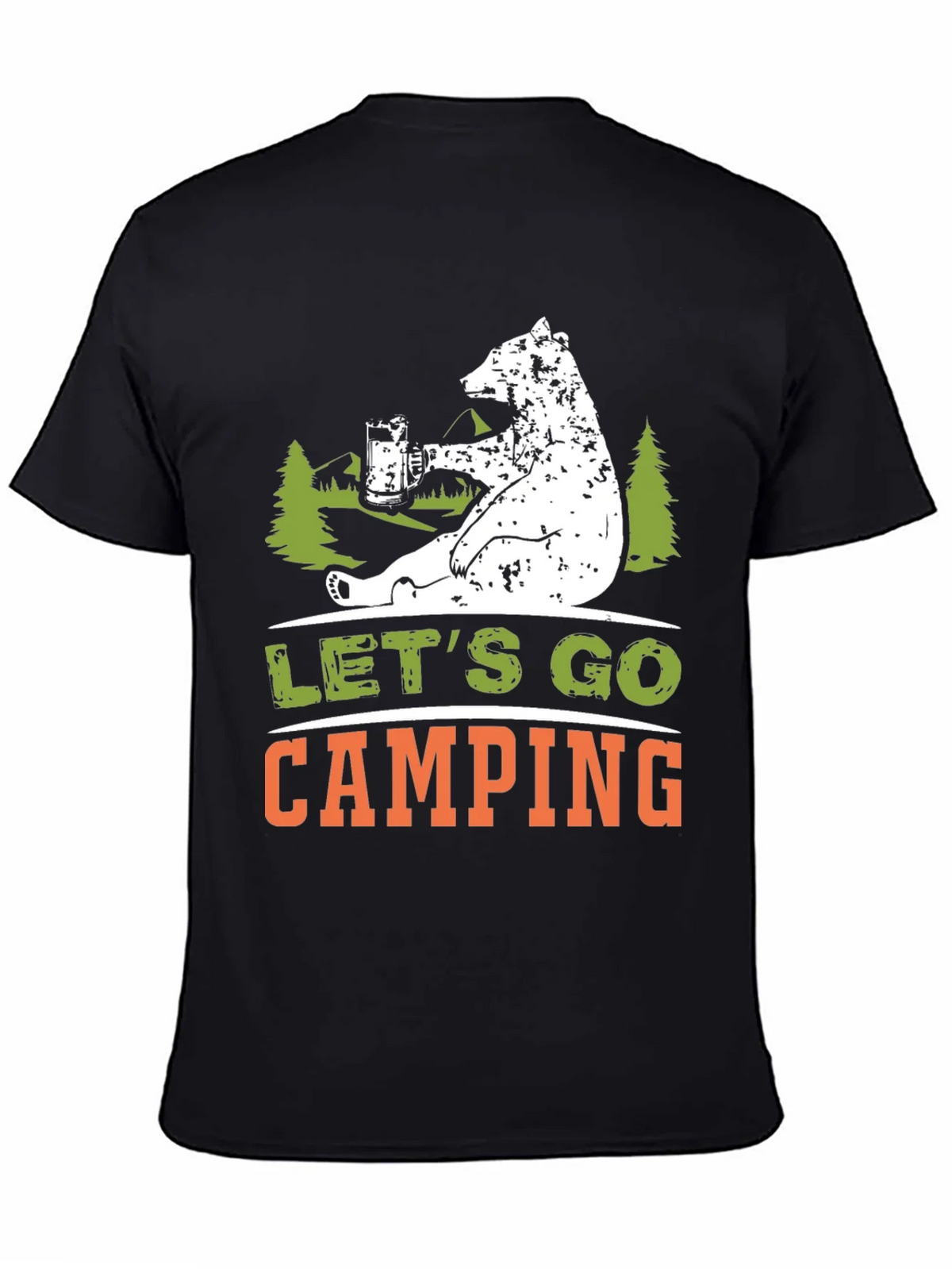 Lets Go Camping Bear Graphic T-Shirt product image 4