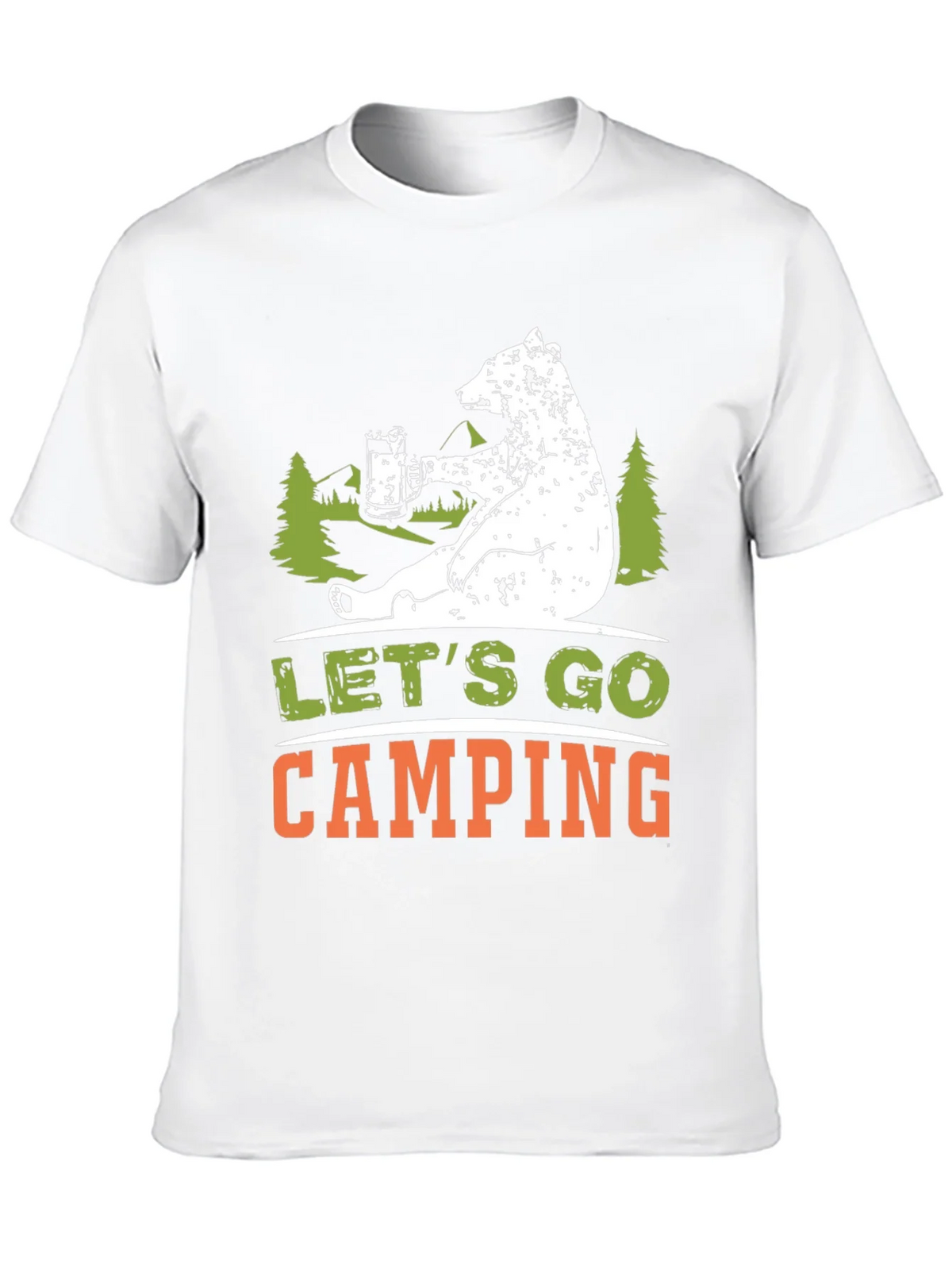 Lets Go Camping Bear Graphic T-Shirt product image 9