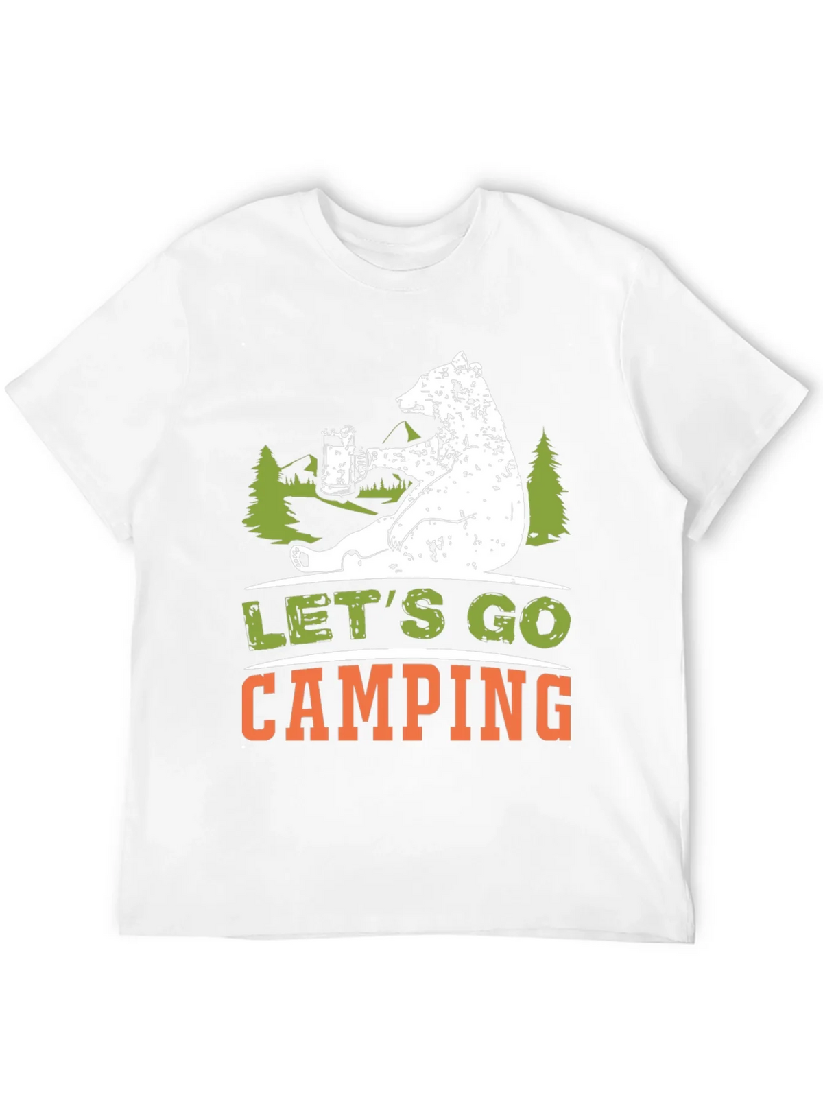 Lets Go Camping Bear Graphic T-Shirt product image 11