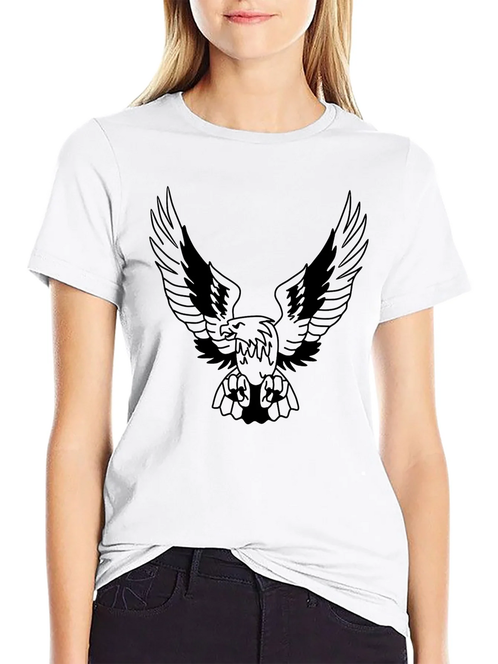 Mens Black Eagle Graphic Tee - Bold Design product image 8