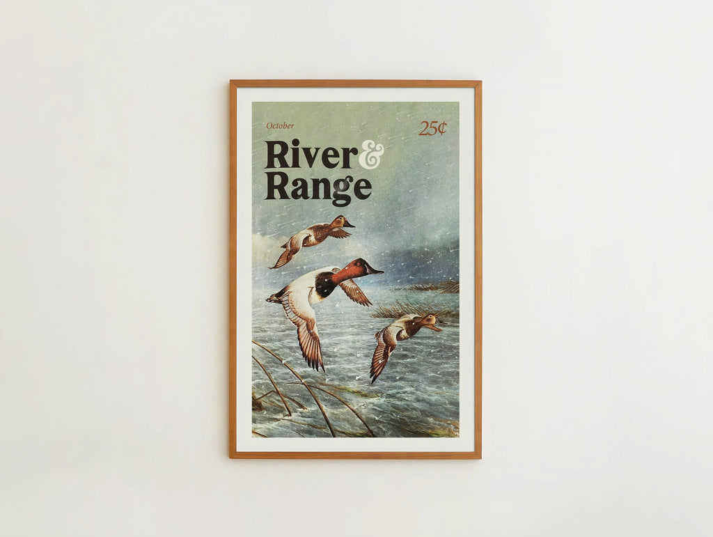 River & Range Duck Hunting Canvas Art - Stunning Flight Scene Ideal Gift for Hunters