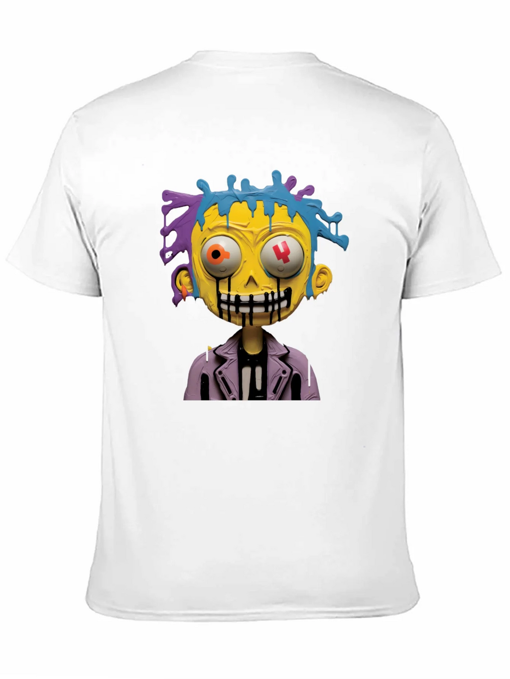 Cartoon Zombie Graphic Tee - Stylish Mens Black T-Shirt product image 10