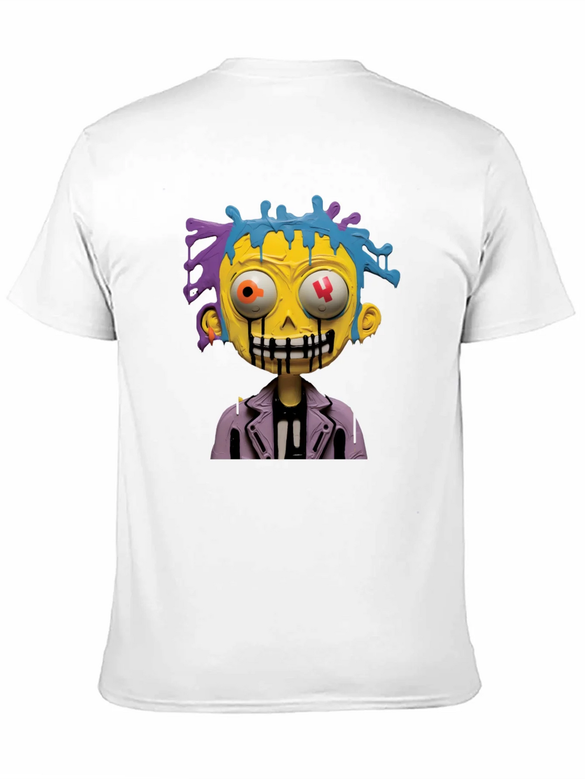 Cartoon Zombie Graphic Tee - Stylish Mens Black T-Shirt product image 10