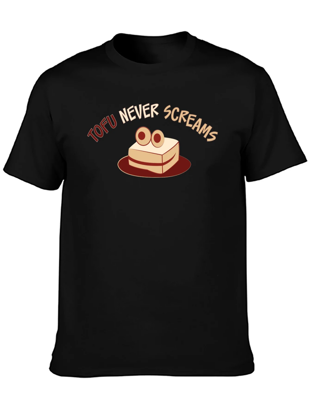 Tofu Never Screams Graphic Tee - Vegan Humor T-Shirt product image 3