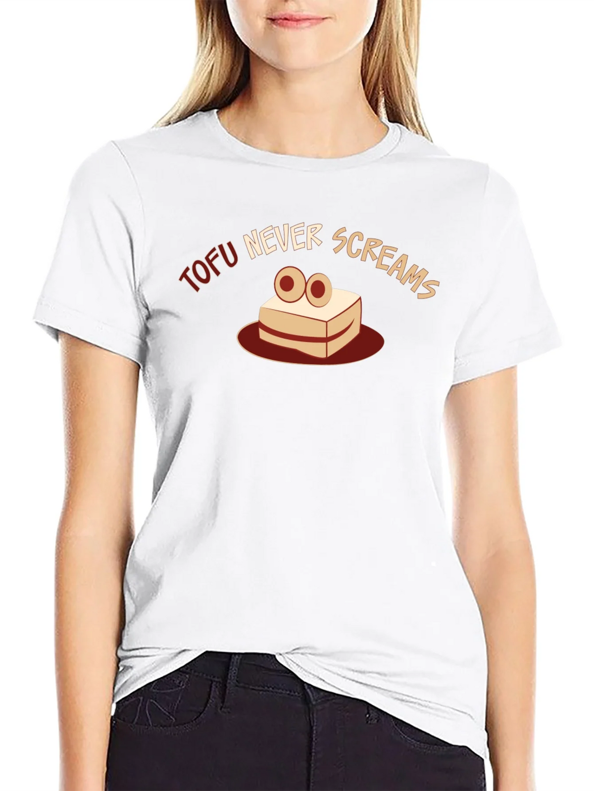 Tofu Never Screams Graphic Tee - Vegan Humor T-Shirt product image 8