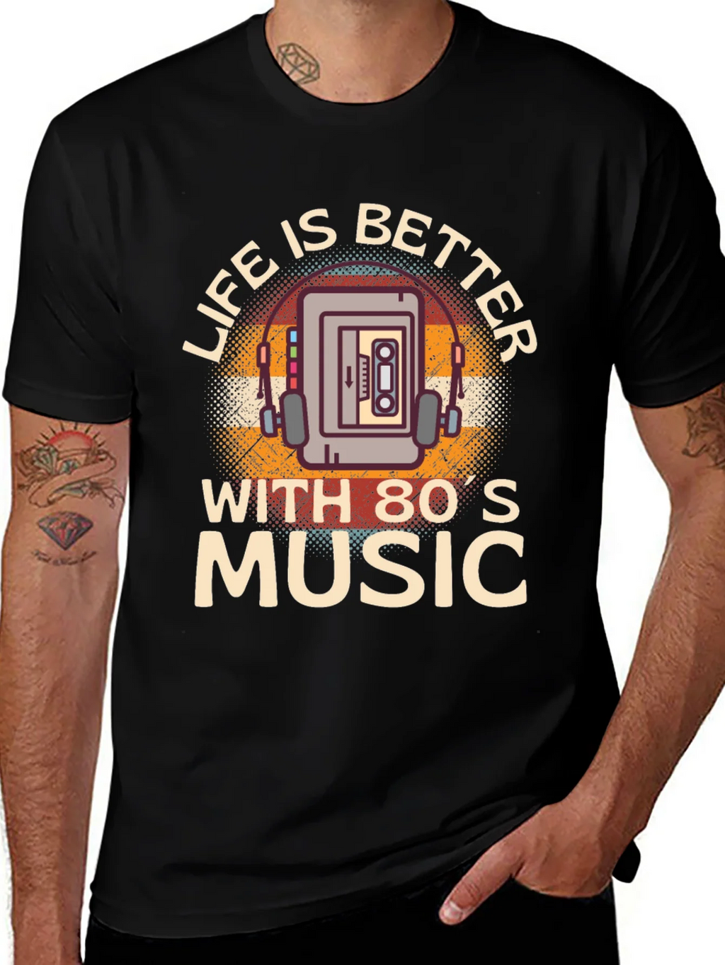 Retro 80s Music T-Shirt - Life is Better with product image 1
