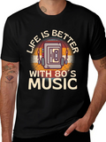Retro 80s Music T-Shirt - Life is Better with product image 1