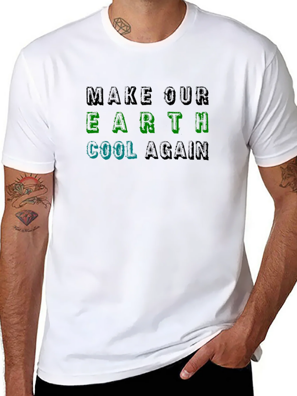 Earth Cool Again Graphic Tee - Climate Awareness product image 7
