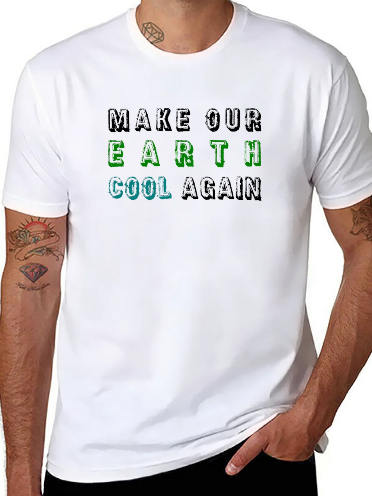 Earth Cool Again Graphic Tee - Climate Awareness product image 7