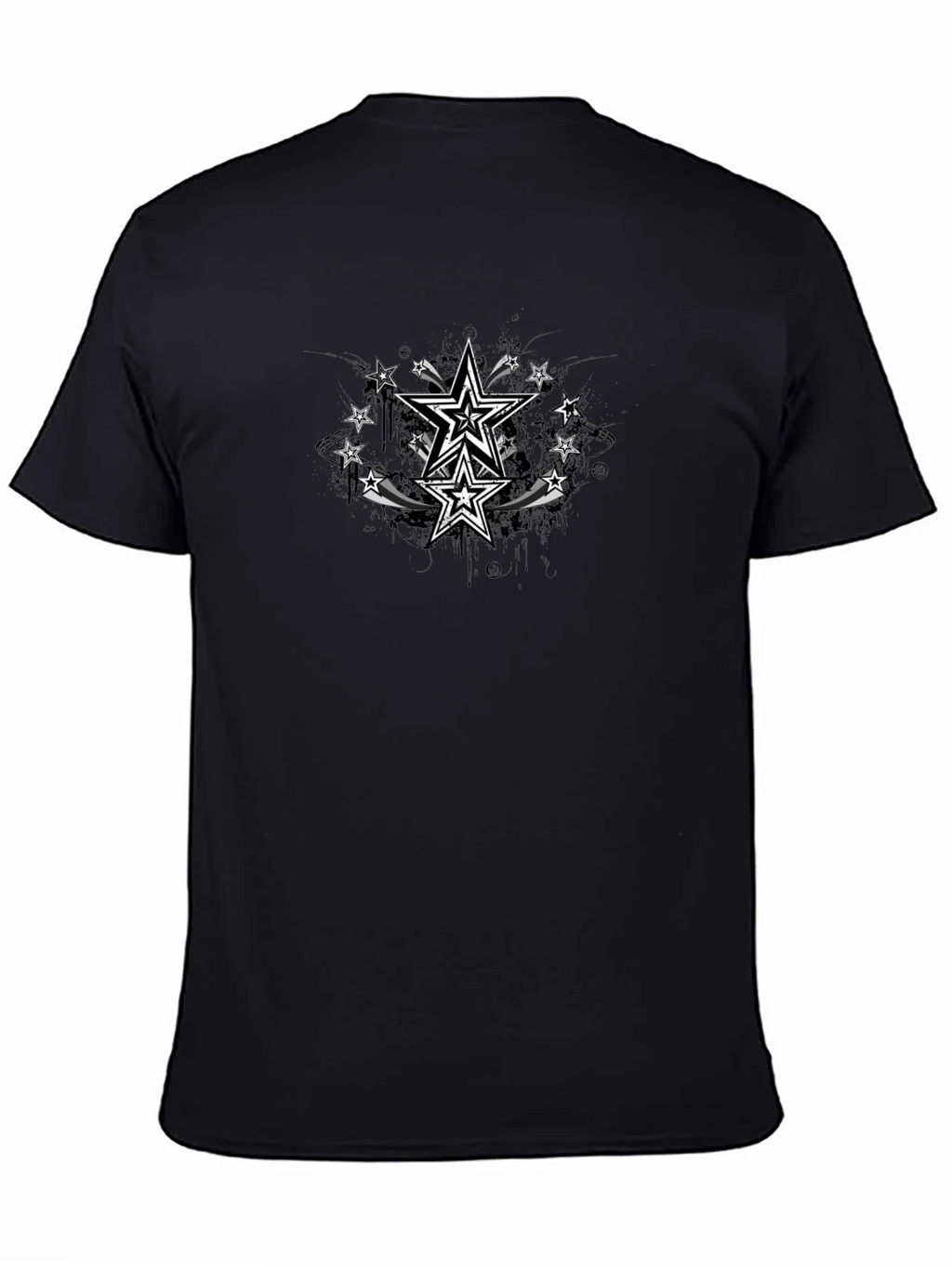 Stylish Black T-Shirt with Star Graphic Design product image 4