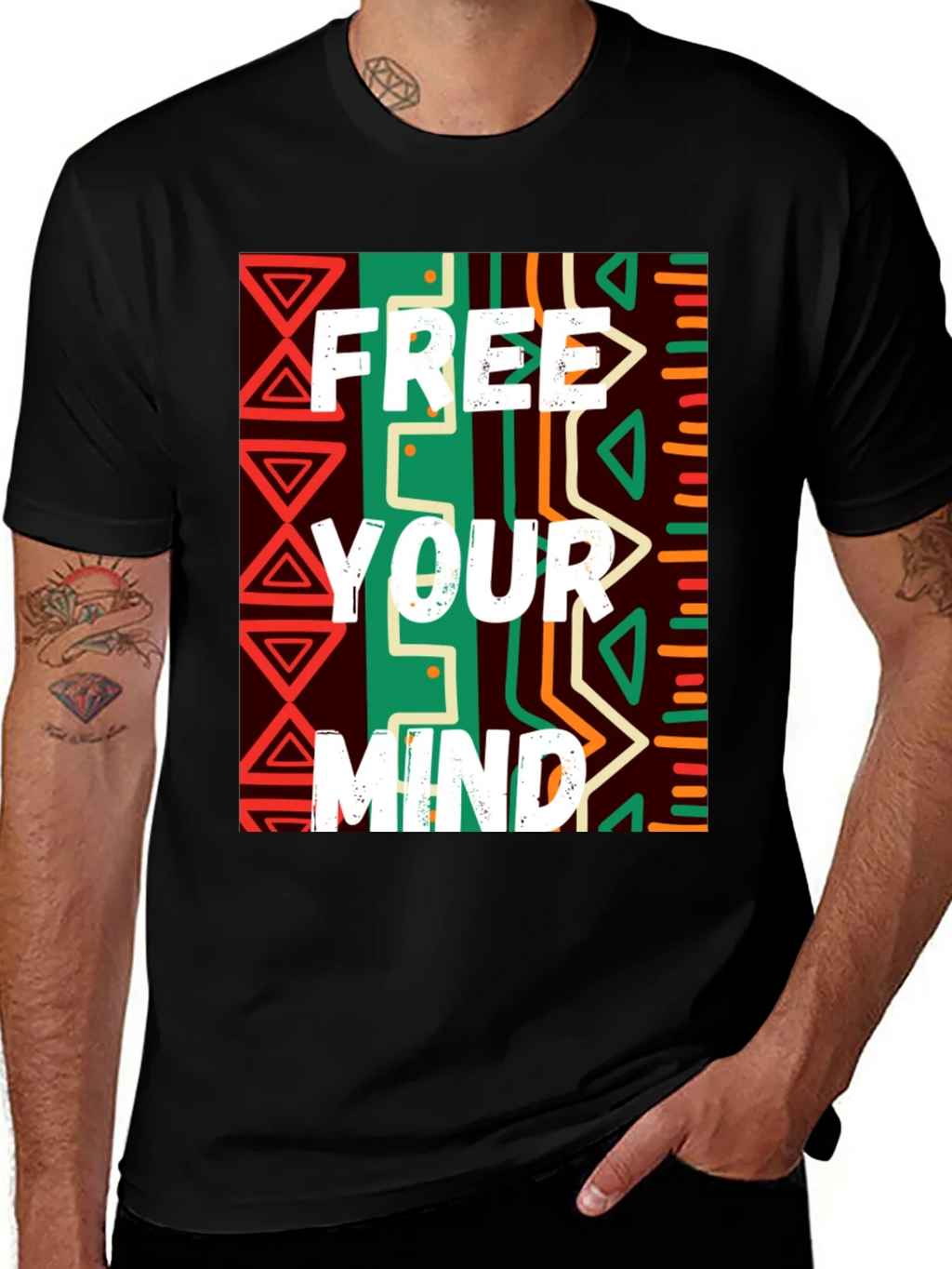 Free Your Mind Graphic Tee - Black Cotton Blend product image 1