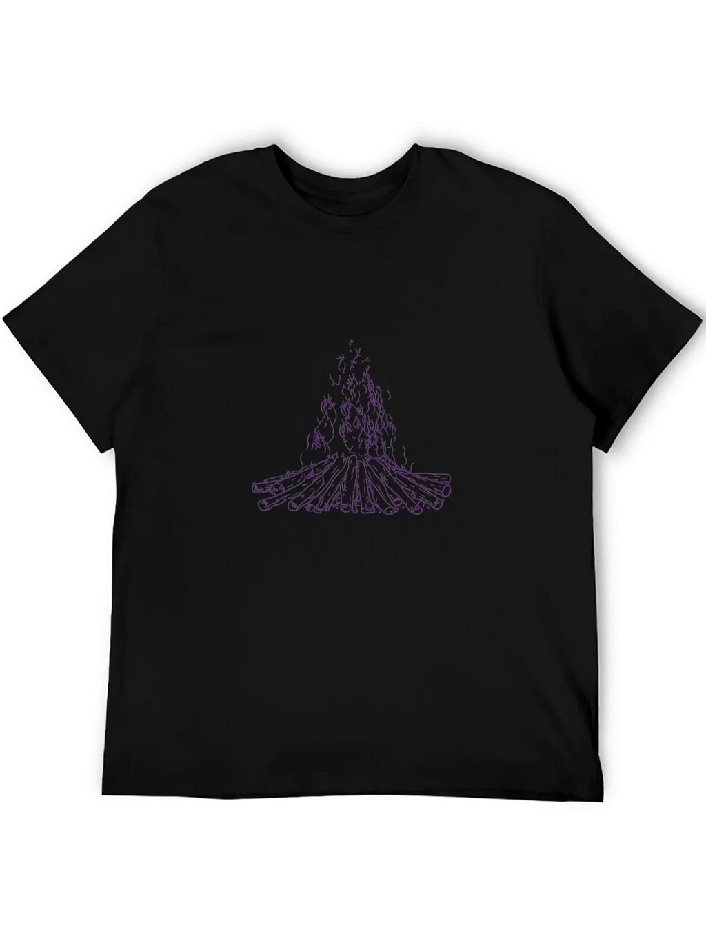 Abstract Purple Tree Graphic Black T-Shirt product image 5
