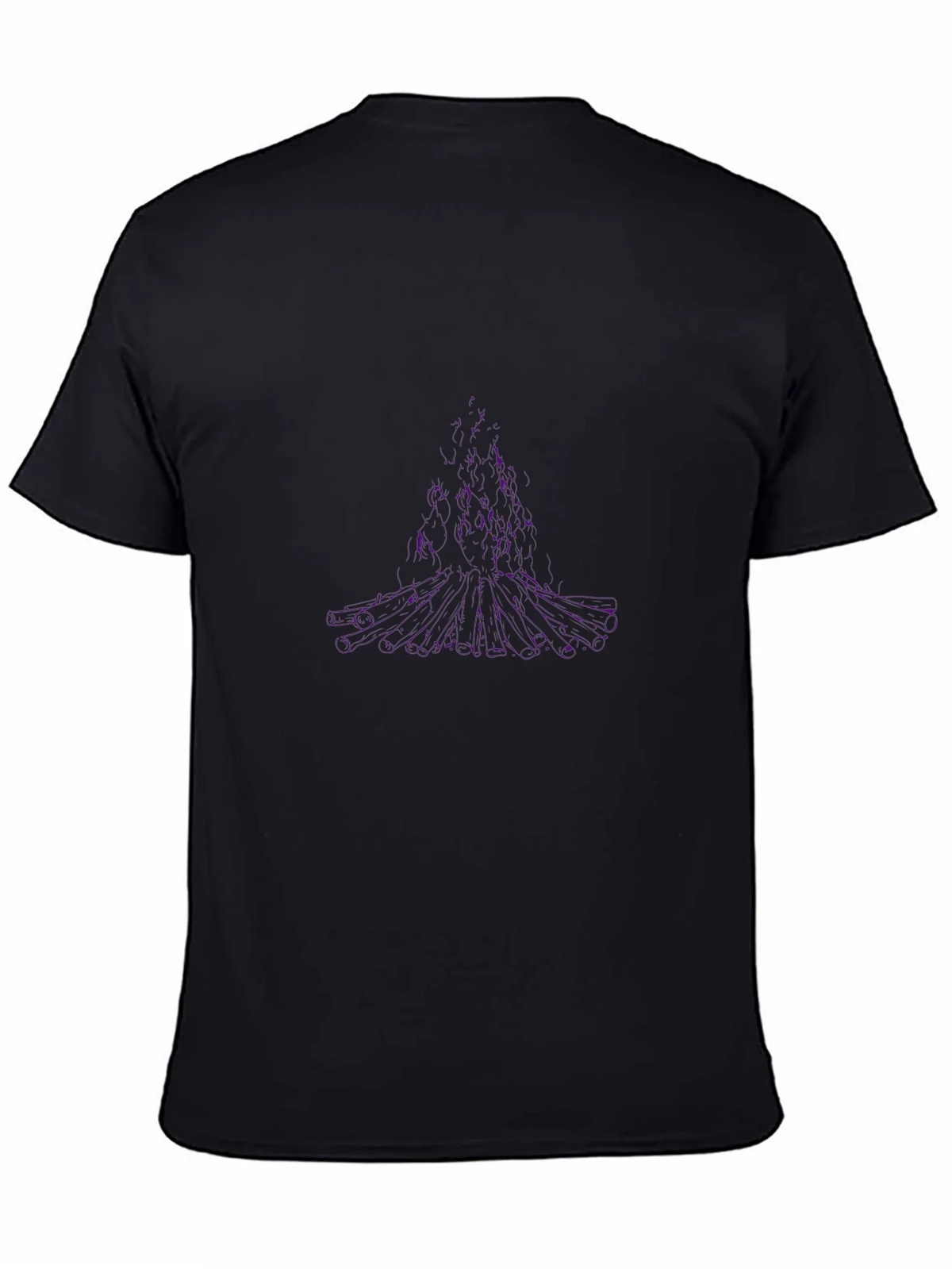 Abstract Purple Tree Graphic Black T-Shirt product image 4